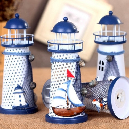 Flash Ocean Iron Lighthouse Home Crafts