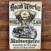 Vintage Tin Signs Motorcycle Painting Decor 