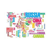 Large World Map Wall Stickers