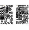 Large World Map Wall Stickers