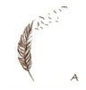 Left Right Flying Feather Wall Stickers
